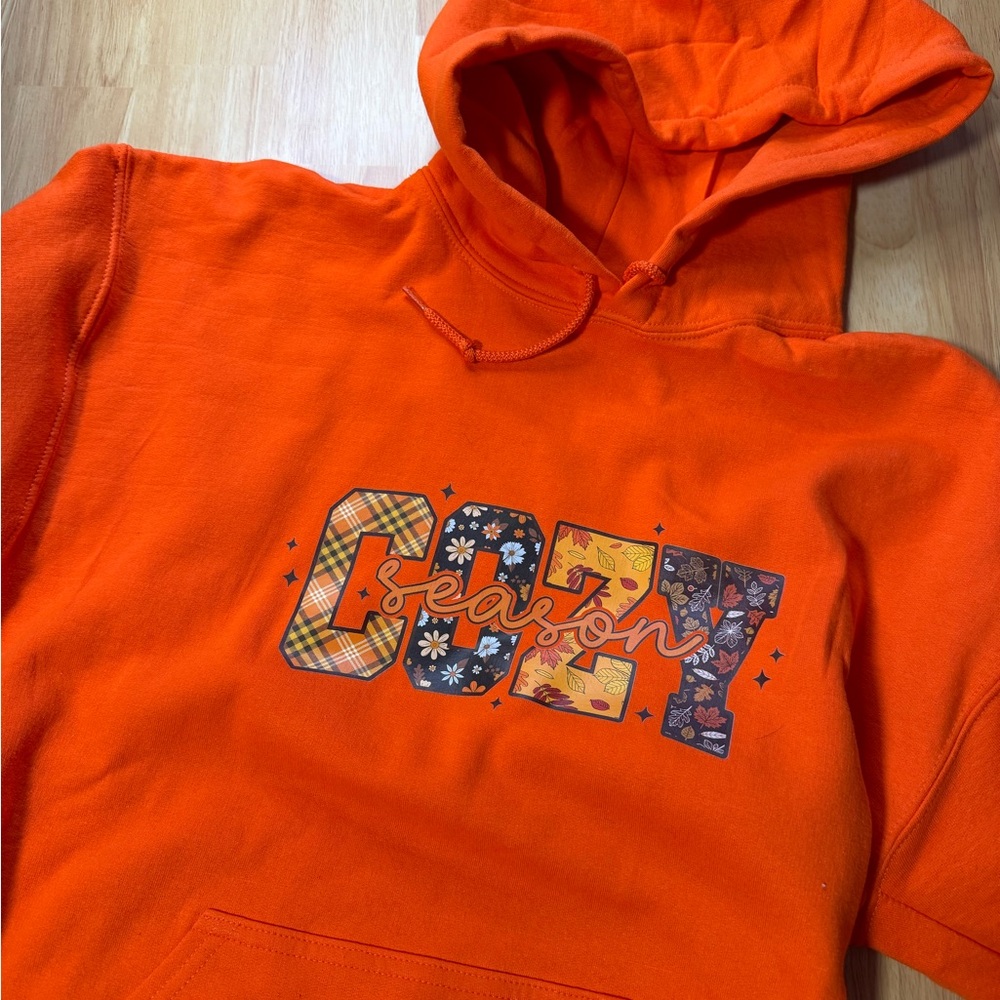 Safety Orange Cozy Season Hoodie Medium